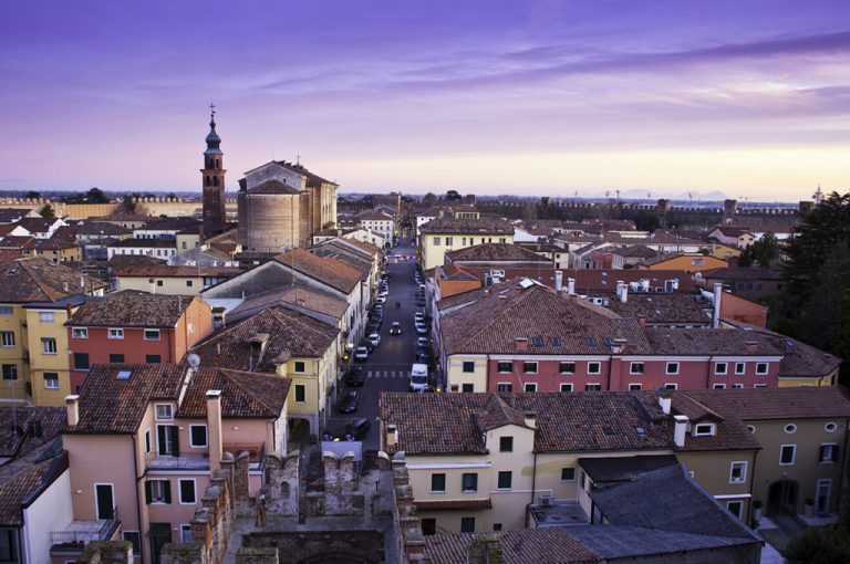Cittadella: tramonto sulla città