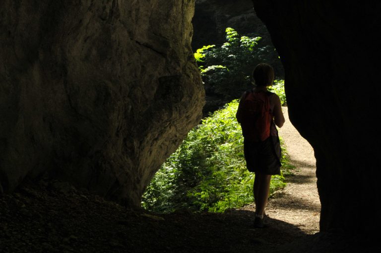 Gola dell'Infernaccio: passaggio