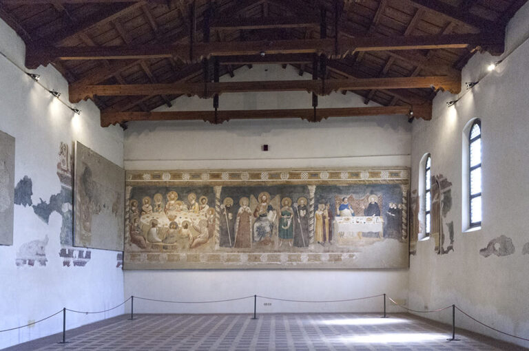 La magnifica abbazia di pomposa: affresco refettorio