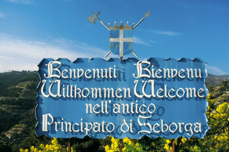 Seborga: cartello principato di Seborga