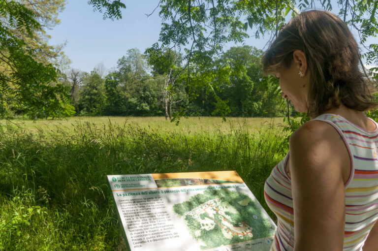 Parco boschi carrega segnaletica nel bosco