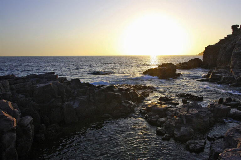 Sardegna camper: tramonto isola san pietro