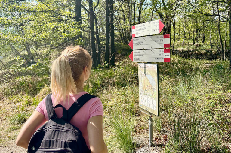 Segnaletica lungo il sentiero