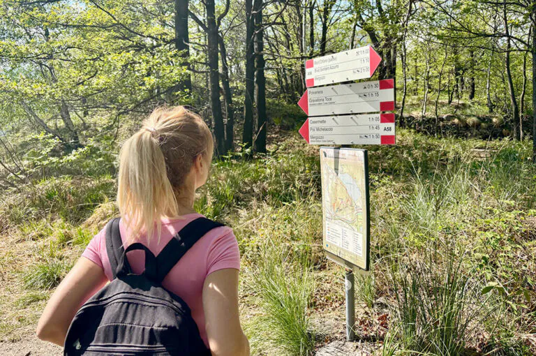 Segnaletica lungo il sentiero